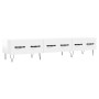 Mueble de TV madera de ingeniería blanco brillo 150x36x30 cm de vidaXL, Muebles TV - Ref: Foro24-829150, Precio: 92,00 €