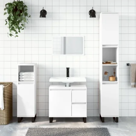 Badezimmerschrank aus weißem Sperrholz 65x33x60 cm von vidaXL, Badezimmerwaschtische - Ref: Foro24-831612, Preis: 76,15 €, Ra...