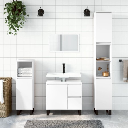 Badezimmerschrank aus weißem Sperrholz 65x33x60 cm von vidaXL, Badezimmerwaschtische - Ref: Foro24-831612, Preis: 79,94 €, Ra...