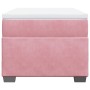 Cama box spring con colchón terciopelo rosa 90x190 cm