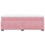Cama box spring con colchón terciopelo rosa 90x190 cm