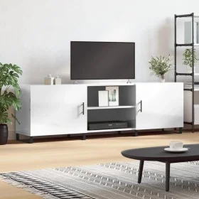 Holzwerkstoff TV-Möbel glänzend weiß 150x30x50 cm von vidaXL, TV-Möbel - Ref: Foro24-829118, Preis: 128,22 €, Rabatt: %