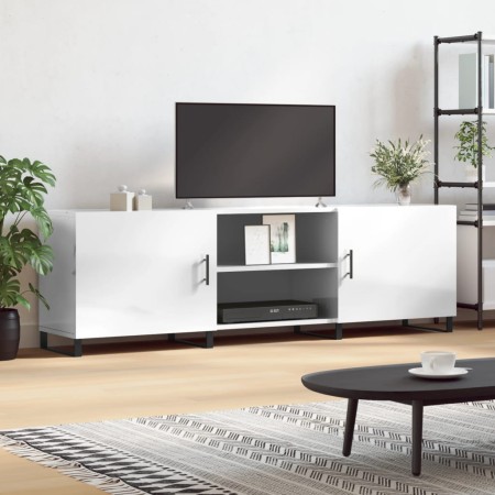 Mueble de TV madera de ingeniería blanco brillante 150x30x50 cm de vidaXL, Muebles TV - Ref: Foro24-829118, Precio: 134,70 €
