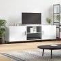 Mueble de TV madera de ingeniería blanco brillante 150x30x50 cm de vidaXL, Muebles TV - Ref: Foro24-829118, Precio: 128,22 €,...