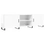 Mueble de TV madera de ingeniería blanco brillante 150x30x50 cm de vidaXL, Muebles TV - Ref: Foro24-829118, Precio: 128,22 €,...