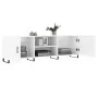 Mueble de TV madera de ingeniería blanco brillante 150x30x50 cm de vidaXL, Muebles TV - Ref: Foro24-829118, Precio: 128,22 €,...