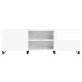 Mueble de TV madera de ingeniería blanco brillante 150x30x50 cm de vidaXL, Muebles TV - Ref: Foro24-829118, Precio: 128,22 €,...