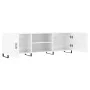 Mueble de TV madera de ingeniería blanco brillante 150x30x50 cm de vidaXL, Muebles TV - Ref: Foro24-829118, Precio: 128,22 €,...