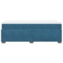 Cama box spring con colchón terciopelo azul oscuro 90x200 cm