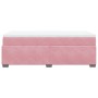 Cama box spring con colchón terciopelo rosa 90x200 cm