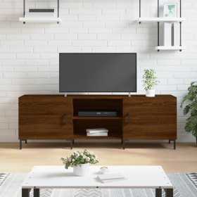 Brown oak engineered wood TV cabinet 150x30x50 cm by vidaXL, TV Furniture - Ref: Foro24-829107, Price: 107,30 €, Discount: %