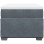 Cama box spring con colchón terciopelo gris oscuro 100x200 cm