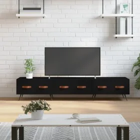 Schwarzer TV-Schrank aus Holzwerkstoff, 150 x 36 x 30 cm von vidaXL, TV-Möbel - Ref: Foro24-829125, Preis: 109,42 €, Rabatt: %
