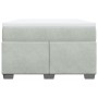 Cama box spring con colchón terciopelo gris claro 120x190 cm
