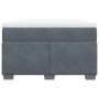 Cama box spring con colchón terciopelo gris oscuro 120x190 cm
