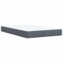 Cama box spring con colchón terciopelo gris oscuro 120x190 cm