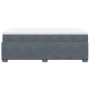 Cama box spring con colchón terciopelo gris oscuro 120x190 cm