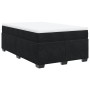 Cama box spring con colchón terciopelo negro 120x190 cm