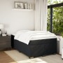 Cama box spring con colchón terciopelo negro 120x190 cm