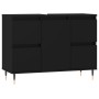 Mueble de baño madera de ingeniería negro 80x33x60 cm de vidaXL, Tocadores de baño - Ref: Foro24-831645, Precio: 76,97 €