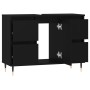 Mueble de baño madera de ingeniería negro 80x33x60 cm de vidaXL, Tocadores de baño - Ref: Foro24-831645, Precio: 76,97 €