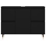 Mueble de baño madera de ingeniería negro 80x33x60 cm de vidaXL, Tocadores de baño - Ref: Foro24-831645, Precio: 76,97 €