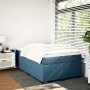 Cama box spring con colchón terciopelo azul oscuro 120x190 cm