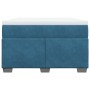 Cama box spring con colchón terciopelo azul oscuro 120x190 cm
