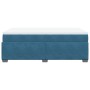 Cama box spring con colchón terciopelo azul oscuro 120x190 cm
