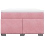 Cama box spring con colchón terciopelo rosa 120x190 cm