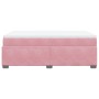Cama box spring con colchón terciopelo rosa 120x190 cm