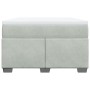Cama box spring con colchón terciopelo gris claro 120x200 cm