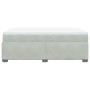Cama box spring con colchón terciopelo gris claro 120x200 cm