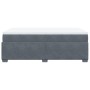 Cama box spring con colchón terciopelo gris oscuro 120x200 cm