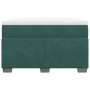 Cama box spring con colchón terciopelo verde oscuro 120x200 cm