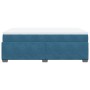 Cama box spring con colchón terciopelo azul oscuro 120x200 cm