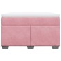 Cama box spring con colchón terciopelo rosa 120x200 cm