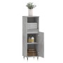 Badezimmerschrank aus grauem Beton-Sperrholz, 30x30x100 cm. von vidaXL, Badezimmerwaschtische - Ref: Foro24-831552, Preis: 46...