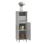 Badezimmerschrank aus grauem Beton-Sperrholz, 30x30x100 cm. von vidaXL, Badezimmerwaschtische - Ref: Foro24-831552, Preis: 45...
