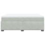 Cama box spring con colchón terciopelo gris claro 140x190 cm
