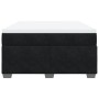 Cama box spring con colchón terciopelo negro 140x190 cm