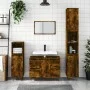 Smoked oak engineered wood bathroom cabinet 80x33x60 cm by vidaXL, bathroom vanities - Ref: Foro24-831657, Price: 86,45 €, Di...