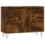 Smoked oak engineered wood bathroom cabinet 80x33x60 cm by vidaXL, bathroom vanities - Ref: Foro24-831657, Price: 86,45 €, Di...