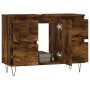 Badezimmerschrank aus geräuchertem Eichenholzwerkstoff, 80 x 33 x 60 cm von vidaXL, Badezimmerwaschtische - Ref: Foro24-83165...