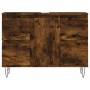 Smoked oak engineered wood bathroom cabinet 80x33x60 cm by vidaXL, bathroom vanities - Ref: Foro24-831657, Price: 87,82 €, Di...