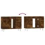 Smoked oak engineered wood bathroom cabinet 80x33x60 cm by vidaXL, bathroom vanities - Ref: Foro24-831657, Price: 86,45 €, Di...