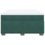 Cama box spring con colchón terciopelo verde oscuro 140x190 cm