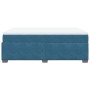 Cama box spring con colchón terciopelo azul oscuro 140x190 cm