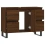 Badmöbel Holzwerkstoff Eiche braun 80x33x60 cm von vidaXL, Badezimmerwaschtische - Ref: Foro24-831667, Preis: 64,09 €, Rabatt: %