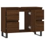 Badmöbel Holzwerkstoff Eiche braun 80x33x60 cm von vidaXL, Badezimmerwaschtische - Ref: Foro24-831667, Preis: 64,78 €, Rabatt: %